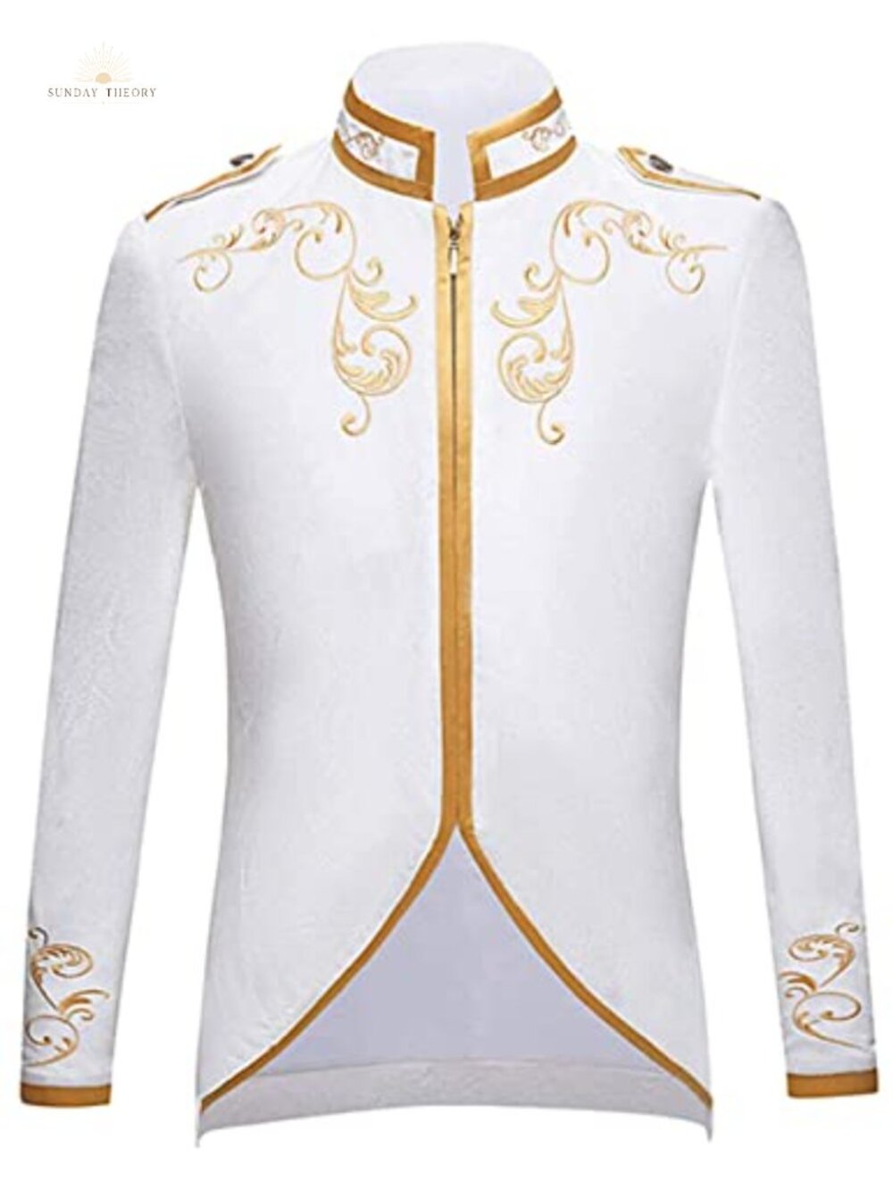 Unisex Military Blazer Slim Fit Stand Collar Punk Officer Fitted Jacket